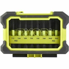 Ryobi Caja a prueba de golpes 10 accesorios atornillado Torx 50 mm Philips Pozidriv