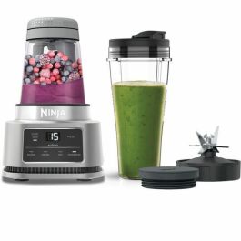 Ninja CB100EU Batidora de Vaso Foodi Standmixer 0.7L con Función de Impulso y Picahielos 1100W Negro/Acero Inoxidable