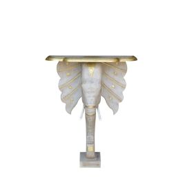 Recibidor DKD Home Decor Blanco Gris Dorado 80 x 30 x 96 cm Elefante Precio: 384.49999995. SKU: S3040389