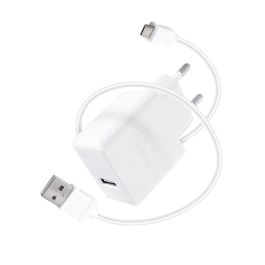 Cargador de Pared + Cable USB A a USB C DCU 66826 Blanco (1 m)