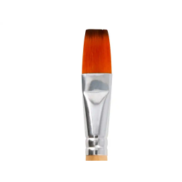 Liderpapel Pincel Nº 16 Punta Plana Pelo Sintético para Pintura Acrílica y Acuarela Certificado FSC