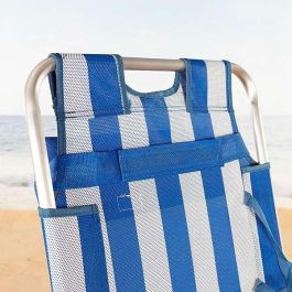 Cojín para silla de playa de textileno azul aktive 35x14x5cm