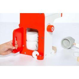 Molto Máquina de café de madera con 8 accesorios para niños