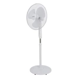 OCEANIC Ventilador de pie - 45 W - Ø 44 cm - 3 velocidades - Oscilante - Inclinable - Blanco