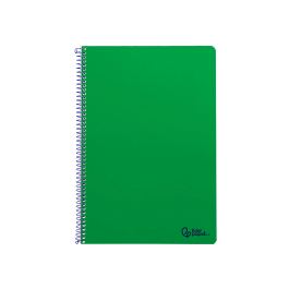 Liderpapel Cuaderno Espiral A4 Smart Tapa Blanda 80 Hojas 75gr Cuadro 4mm con Margen Color Verde