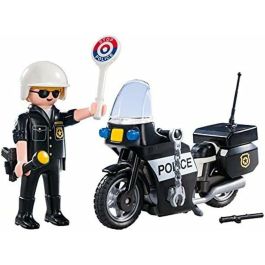 Playmobil PL5648 Maleta de Policía Motorista para Niño, 13 piezas, +4 años