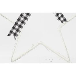 DKD Home Decor Decoración Luminosa Navidad Moderna Estrella LED Pilas AA Blanco Verde 40x40 cm (2 Unidades)