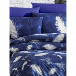 Aucune ASI8681875442564 Juego de cama - 1 funda nórdica 220x240 cm + 2 fundas de almohada 60x60 cm - 100% algodón reforzado - Azul