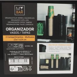 Organizador de Vasos y Tapas My Bar - 2 Secciones (6 Unidades) Organizador de Vasos y Tapas My Bar - 2 Secciones (6 Unidades)