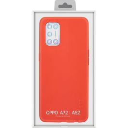 OPPO Funda de Silicona Liquida para A52/A72 - Rojo Carmín, 3061993