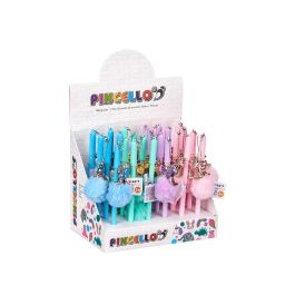 Bolígrafo Pompon Caballito Surtidos Pincello - 4x18x3 cm, Azul/Morado/Rosa/Verde (48 Unidades) Bolígrafo Pompon Caballito Surtidos Pincello - 4x18x3 cm, Azul/Morado/Rosa/Verde (48 Unidades)