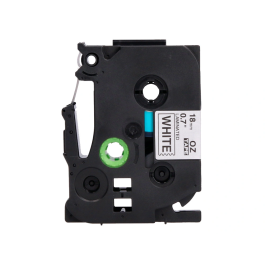 Q-connect TZE-241 Cinta Etiquetadora Compatible Brother Blanco-Negro 18mm 8 Metros