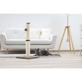 Kerbl Rascador para Gatos Scratch Tube Opal Maxi, 78cm de Alto, Poste de Sisal Ø9cm, Base 38x38cm, Gris