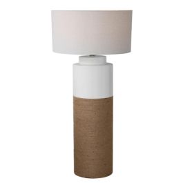 DKD Home Decor Lámpara Pie Scandi Blanco Marrón Cerámica Lino 50 x 139.5 x 50 cm Precio: 308.78999987. SKU: B1HCVYHQH2