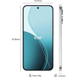 OPPO Reno14 5G 110010235848C 256GB 12GB RAM Opal White con Cámara 50MP, Batería 6000mAh y Carga Rápida 80W