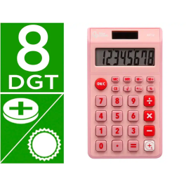 Liderpapel xf12 Calculadora de Bolsillo 8 Dígitos Solar y Pilas Color Rosa 115x65x8 mm Precio: 5.50000055. SKU: B149YX6Z83