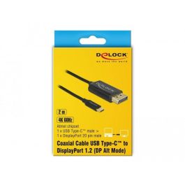 DeLOCK Cable USB Tipo-C a DisplayPort DP Alt Mode 4K 60Hz 2m