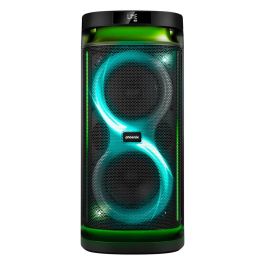 Phoenix Rumbleboss Altavoz Portátil Bluetooth 5.0 de 80W RMS con Micrófonos Karaoke, Luz RGB, Batería Recargable y Radio FM