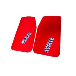Sparco S03791RS Faldillas Coche Rojo Universal Protección Salpicaduras Pack 2 Unidades 47X28 cm