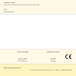 3M Gafas de Seguridad SecureFit 200, Lente Incolora Antivaho Antiarañazos, Resistencia a Impactos para Uso Exterior