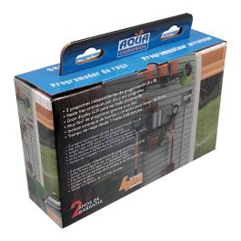Aqua Control Programador de Riego Access 4 para 4 Zonas con Conexión Sensor Lluvia y Arranque de Bomba. Display LCD