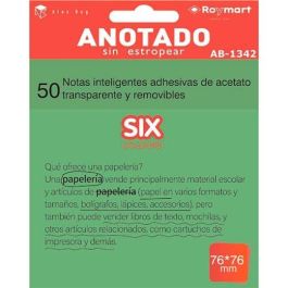 Roymart Bloc Notas Adhesivas Inteligentes Removibles 50H 76x76 Acetato Transparente Verde Fluorescente Precio: 1.49999949. SKU: B1C5DTM9G3