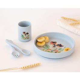 KioKids Vajilla de Silicona con Ventosa para Bebé Lovely Friends, Plato, Vaso y Cubiertos, Kit BLW, Azul, +6 Meses, 100% Grado Alimenticio, Lavavajillas, Microondas Precio: 20.9500005. SKU: B15FYMBV3Y