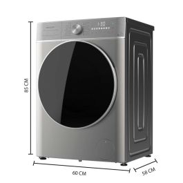 Cecotec Lavadora-Secadora 10680 Inverter Steel 10/6 kg 1400 rpm A Motor Inverter Vapor