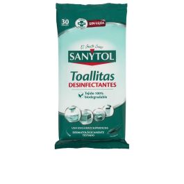 SANYTOL Toallitas Desinfectantes Multiusos para el Hogar, Elimina 99,9% de Gérmenes y Bacterias, Aroma Eucalipto, 30 Unidades Precio: 2.50000036. SKU: S7910340