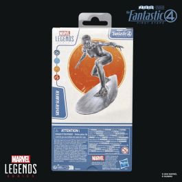 Hasbro Figura Estela Plateada Marvel Los 4 Fantásticos 15cm Articulada con 5 Accesorios, Manos Alternativas, Tabla de Surf y Base