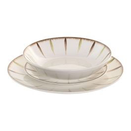 DKD Home Decor Vajilla Basicos Verde Blanco Porcelana Set de 18 Piezas 26.8 x 2.8 x 26.8 cm Precio: 39.95000009. SKU: B147GBWEK2