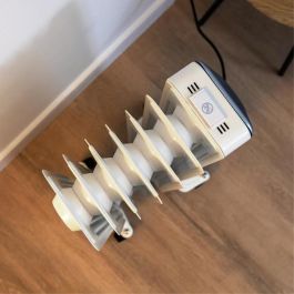 Cecotec 05880 Radiador de Aceite Eléctrico Calefactor Interior Blanco 1500W Calienta hasta 15 m²