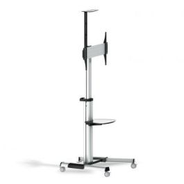 AISENS - SOPORTE DE SUELO PRO CON RUEDA, BANDEJA PARA DVD Y SOPORTE DE CaMARA PARA MONITOR/TV 50KG D