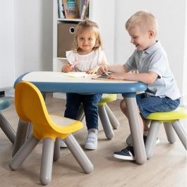 Smoby - Silla infantil amarilla - Exterior e interior - Al. 27 cm - Hecho en Francia Smoby - Silla infantil amarilla - Exterior e interior - Al. 27 cm - Hecho en Francia