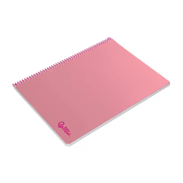 Liderpapel Cuaderno espiral A4 Smart tapa blanda 80 hojas 75gr cuadro 4mm con margen color rosa