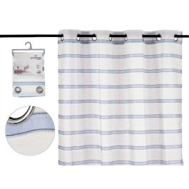 Cortina Visillo Rayas Azul 140x260 cm - Giftdecor (6 Unidades) Precio: 64.79000055. SKU: B1CSEB6MYV
