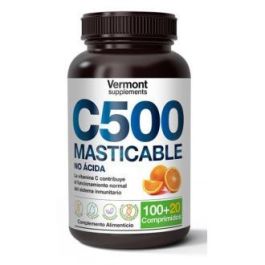 C500 Naranja No Acida Masticable 100+20Comp. Precio: 18.59. SKU: B17ZQDAYEM