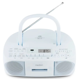 Medion Radio CD K7 FM 2x3W RMS AAAPE16805 Azul