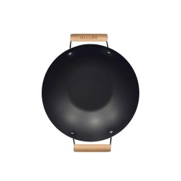 Inde Sartén Wok con 2 Asas de Madera 30 cm (6 Unidades) Inde Sartén Wok con 2 Asas de Madera 30 cm (6 Unidades)