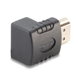 Lindy Adaptador HDMI Macho a Hembra 90 Grados Ángulo Recto Arriba, Soporta 4K UHD 3840x2160@60Hz para Espacios Reducidos