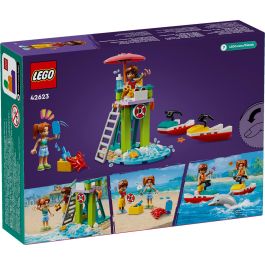 LEGO 42623 Moto Acuática de la Playa Friends con 2 Minipersonajes, Delfín y Accesorios, Juguete +5 años