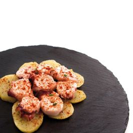 Quid Pizarra Redonda Select 25 cm Negra Pack de 12 Unidades, Mineral con Acabado Rugoso y Reciclable