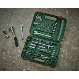 Bosch BOS4053423255133 Juego de Herramientas Manuales de 132 Piezas: Llaves, Trinquetes, Destornilladores para Fijación Pesada