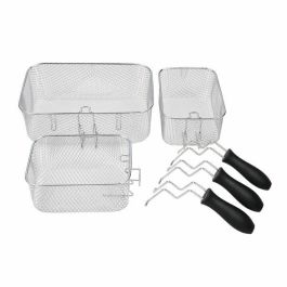 Continental Edison CEFR5IN3P - Freidora de 5 litros con 3 cestas