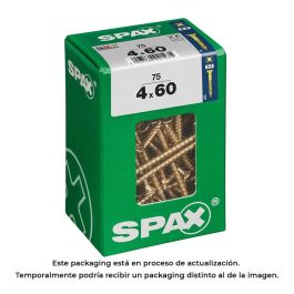 Spax 4081020400607 Tornillo para Madera Cabeza Plana Rosca Parcial 4,0x60mm Yellox Ranura Cruz Z2 4CUT Caja 75 unidades Precio: 6.59000001. SKU: S7913901
