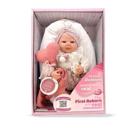 Reborn vestido camisa blanca + corazon mecanismo besistos y almohada rosa maquillaje: 8500-24 50 cm Reborn vestido camisa blanca + corazon mecanismo besistos y almohada rosa maquillaje: 8500-24 50 cm