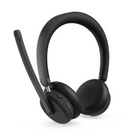Lenovo 6550 Auriculares Inalámbricos Diadema con Cancelación Activa de Ruido (ANC) y Botón para Microsoft Teams, Negro, USB-C, Bluetooth 5.3