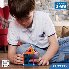 Geomag Purpurina Ecofriendly Set Construcción Magnética 35 Piezas: 12 Barras, 12 Esferas, 10 Paneles. Plástico 100% Reciclado, Efectos Brillo 2D 3D