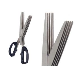 Tijera Triple Negra Kinvara - 7x18.5x1.7 cm - Metal y Plástico ABS (12 Unidades) Tijera Triple Negra Kinvara - 7x18.5x1.7 cm - Metal y Plástico ABS (12 Unidades)