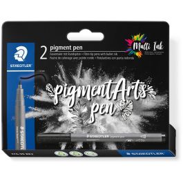 STAEDTLER MultiInk Pigment Arts intensiv Pen Negro 1mm Tinta base agua Secado rápido Set 2 unidades Precio: 18.69000001. SKU: B14BS32HQT